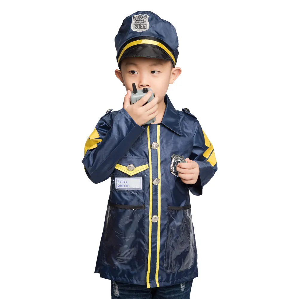  Umorden Kids Child Police Officer Policeman Cop Costume Cosplay Kindergarten Role Play House Kit Se - 4000068526303