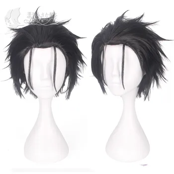 

Re:Life In A Different World From Zero mens Natsuki Subaru cosplay wig Natsuki Subaru comb back black short hair