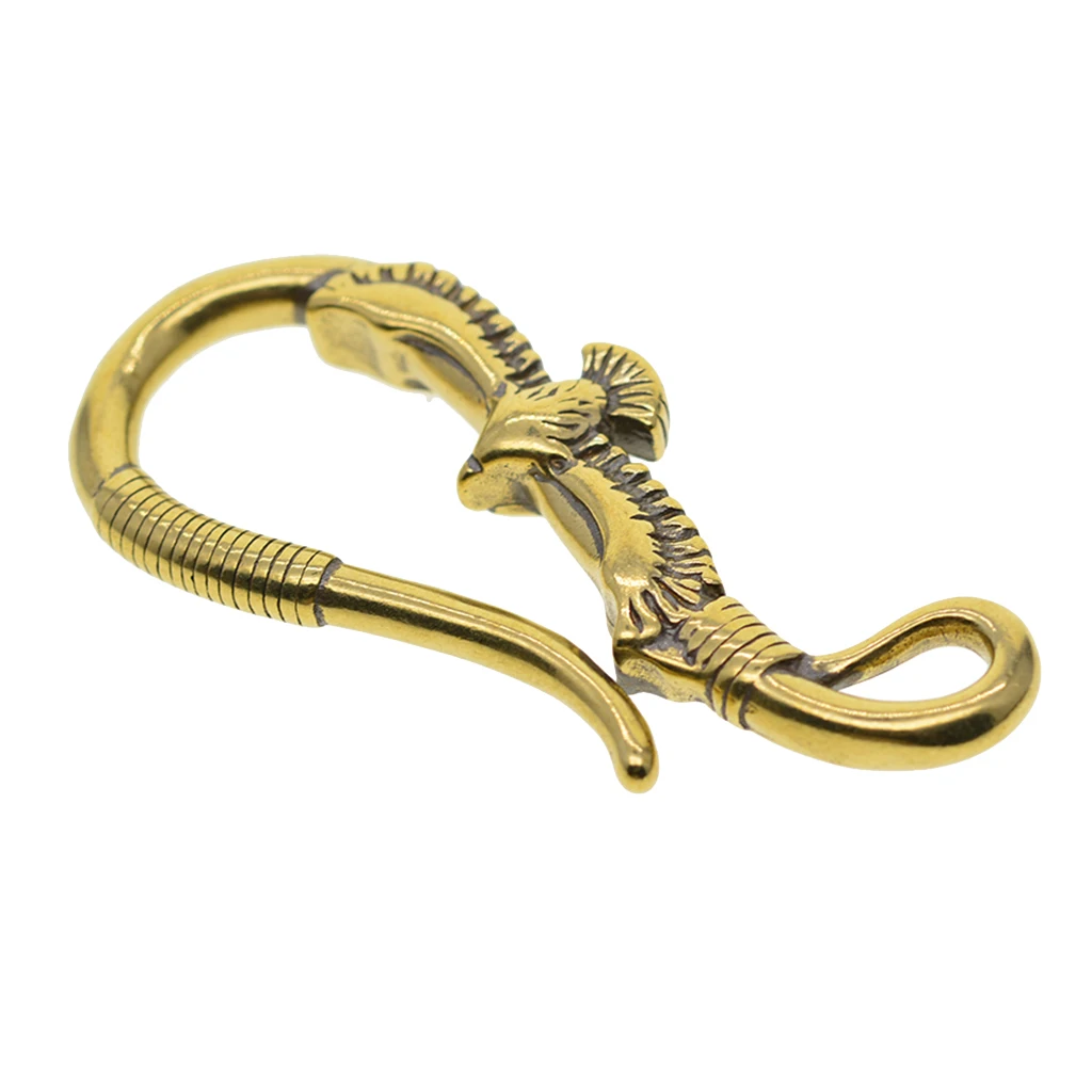 

Phoenix Solid Brass Hook Biker Wallet Key Chain Fob For Harley Motorcycle