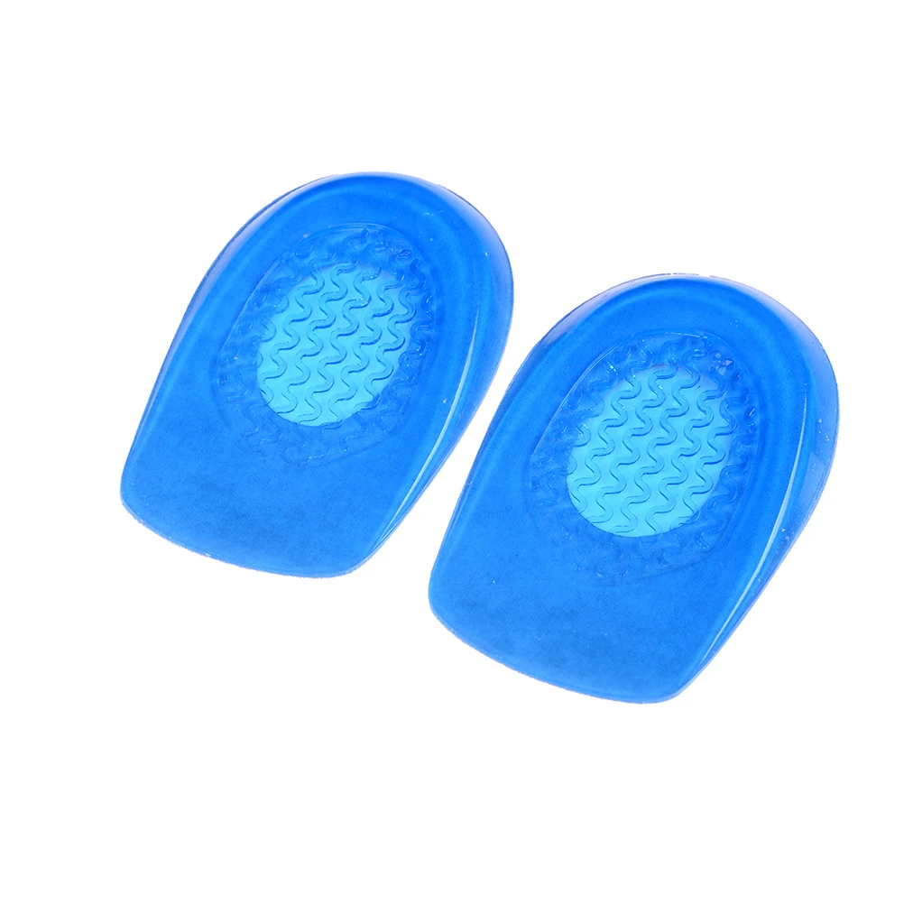 1Pair Man/Women Silicon Gel Heel Cushion Insoles Soles Relieve Foot Pain Protectors Spur Support Shoe Pad Feet Care Inserts