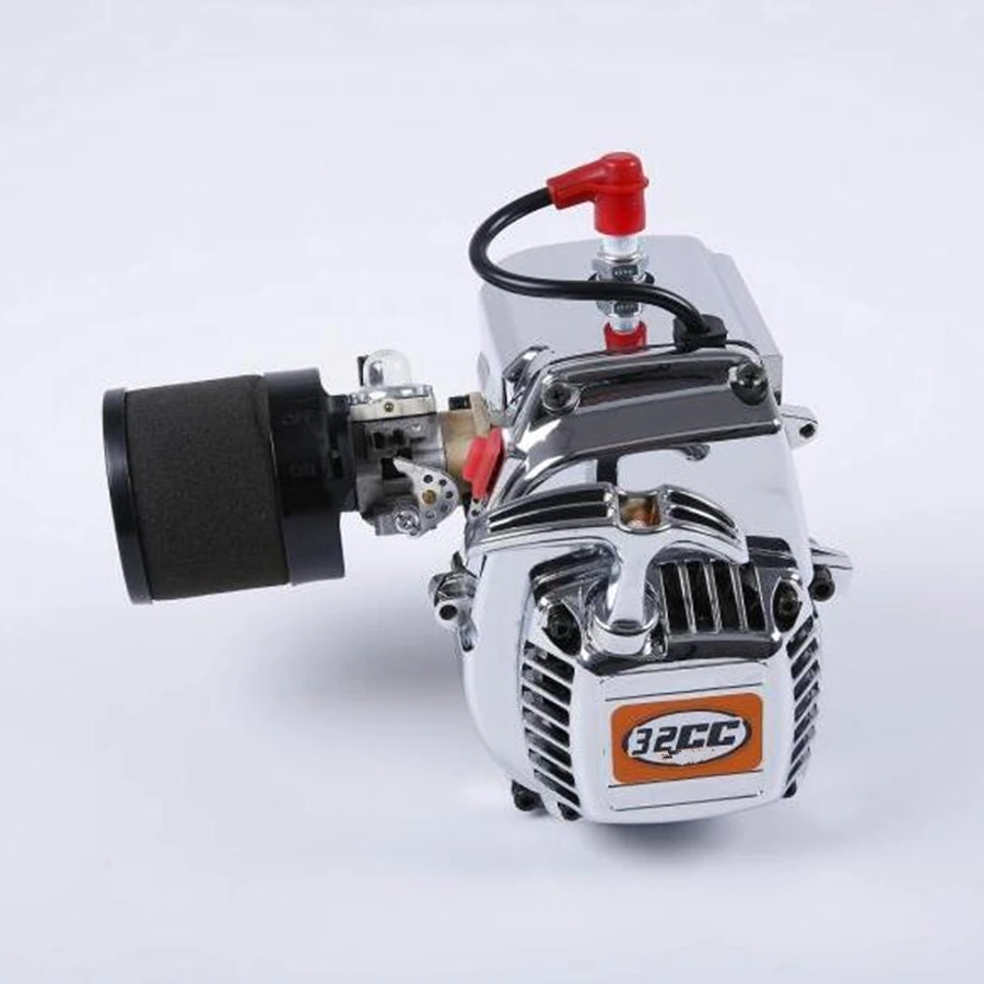 Rc багги Грузовик Хром высокой мощности нитро двигатель 32CC бензиновый двигатель для 1/5 масштаб Hpi Racing Bajas 5B 5T Losi 5ive-t Dbxl XL км - Цвет: SILVER