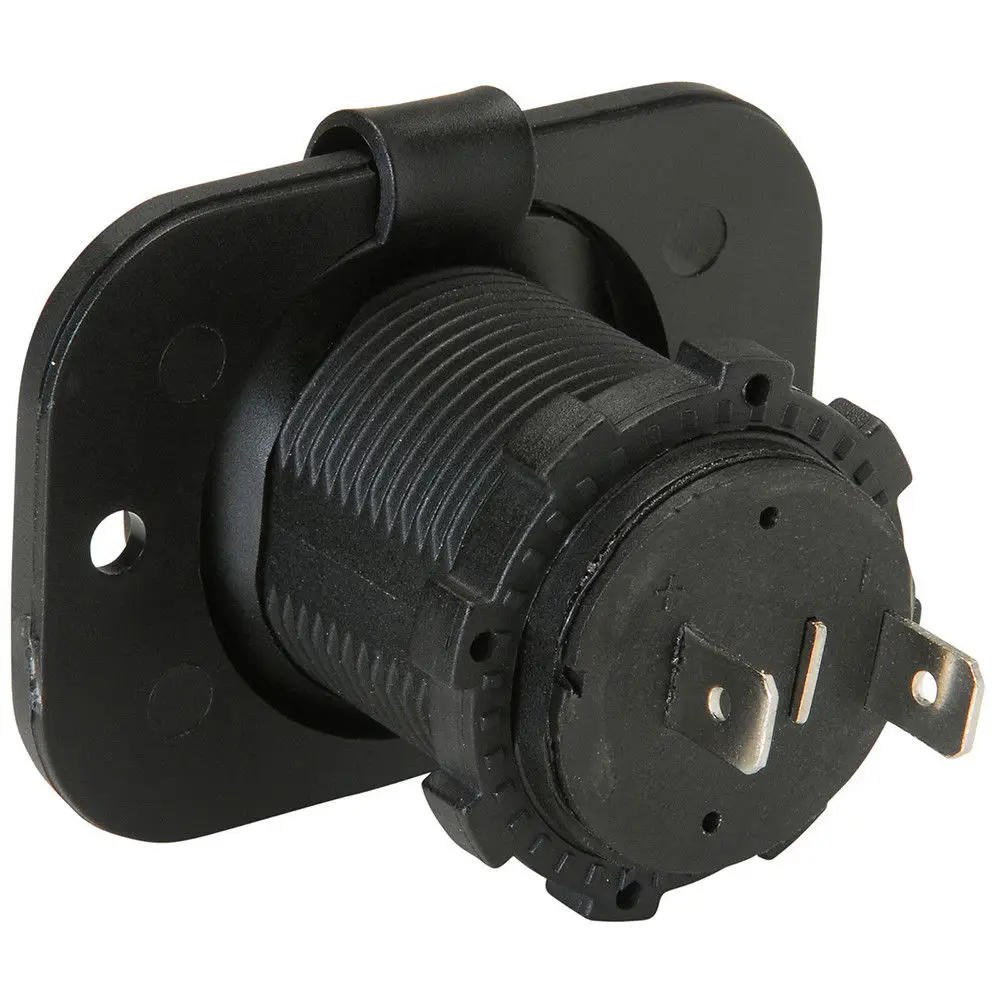 12V Marine Motorcycle Car Cigarette Lighter Power Plug Outlet Socket Waterproof Equipped with cover to avoid water, dust