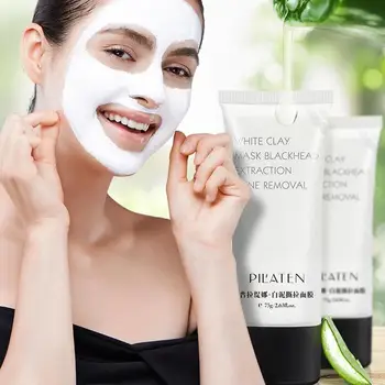 

75g Blackhead Remover Face Mask White Clay Mask Deep Cleansing Blackhead Acne Treatments Mask T Zone Care Face Care