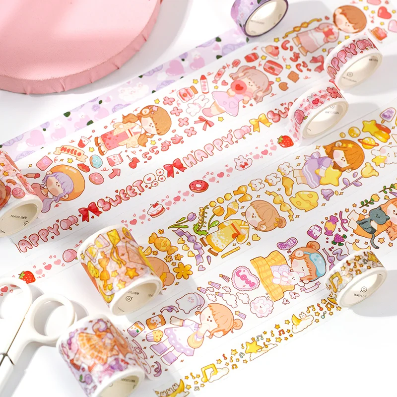 

Journamm 8Designs Kawaii Tape Set Journal Delicacy Styling Bullet Journaling Adhesive Washi Tape Scrapbooking Deco Masking Tape