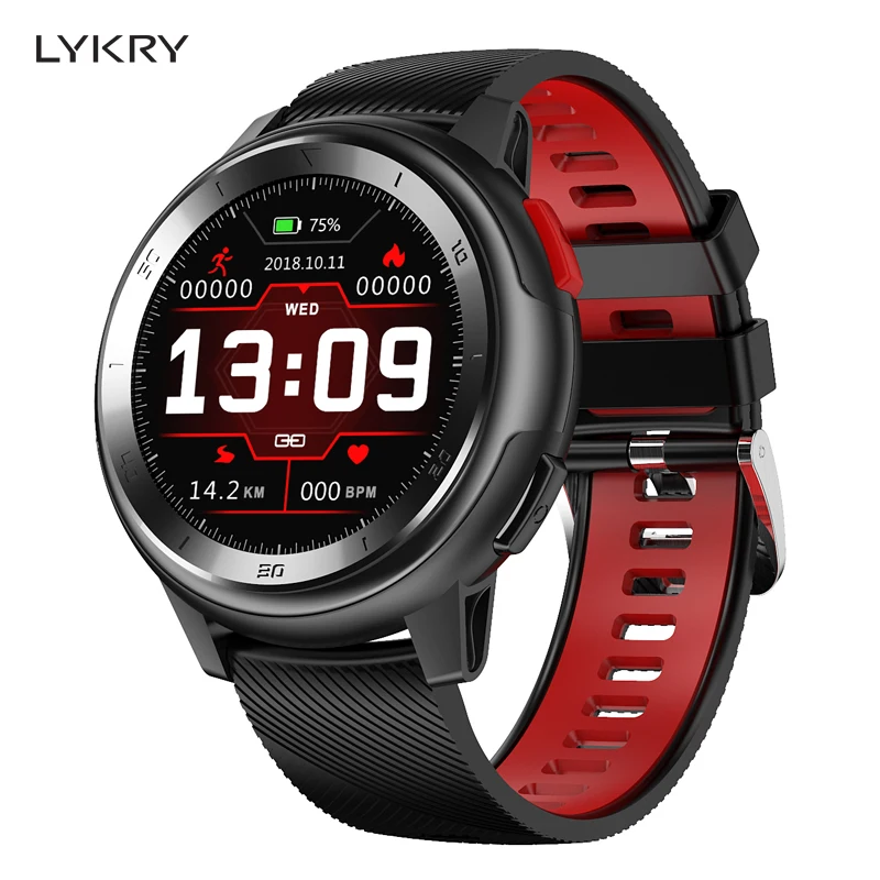 Умные часы LYKRY с Bluetooth фитнес трекер напоминанием о сообщениях ip68