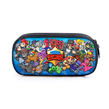 

2020 Kids School Supplies Make Pencil-case for School Anime Brawls Stars Pen Pencil Bag Case Action Figure Toy Gift for Children
