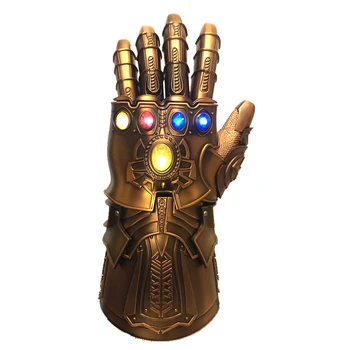 

1:1 scale The avengersingly Wearable metal Thanosing Infinity Gauntlet Gloves with LED Light include stand cosplay toy