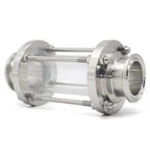 

New 1.5"2" Tri Clamp Type Flow Sight Glass Diopter For Homebrew Diary Product Stainless Steel SS304 Ferrule OD50.5mm 64mm