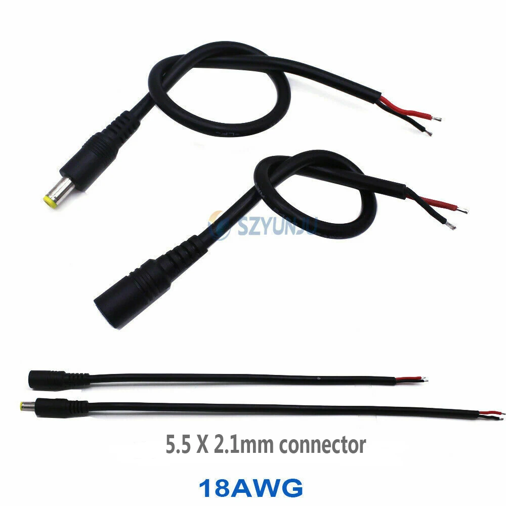 20 шт. 18AWG 16AWG 0 75 мм 5050x3528 гнездовой/Штекерный разъем питания постоянного тока