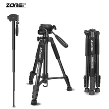 Zomei tripé q222 monopé suporte de câmera multi função flexível tripé profissional para câmera de viagem smartphone dslr projetor