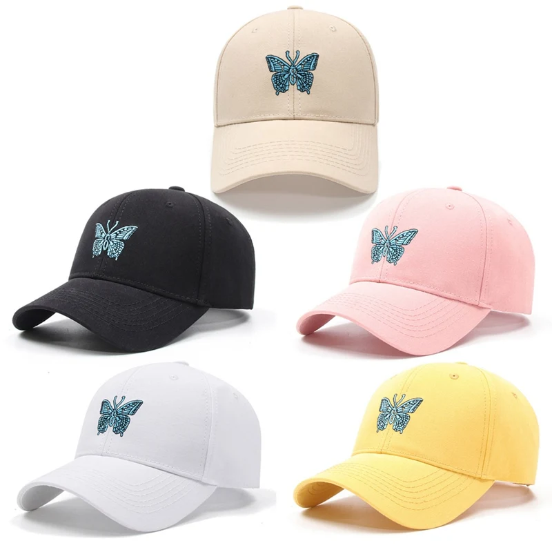 

South Korea Hat New Style Women'S Butterfly Baseball Cap