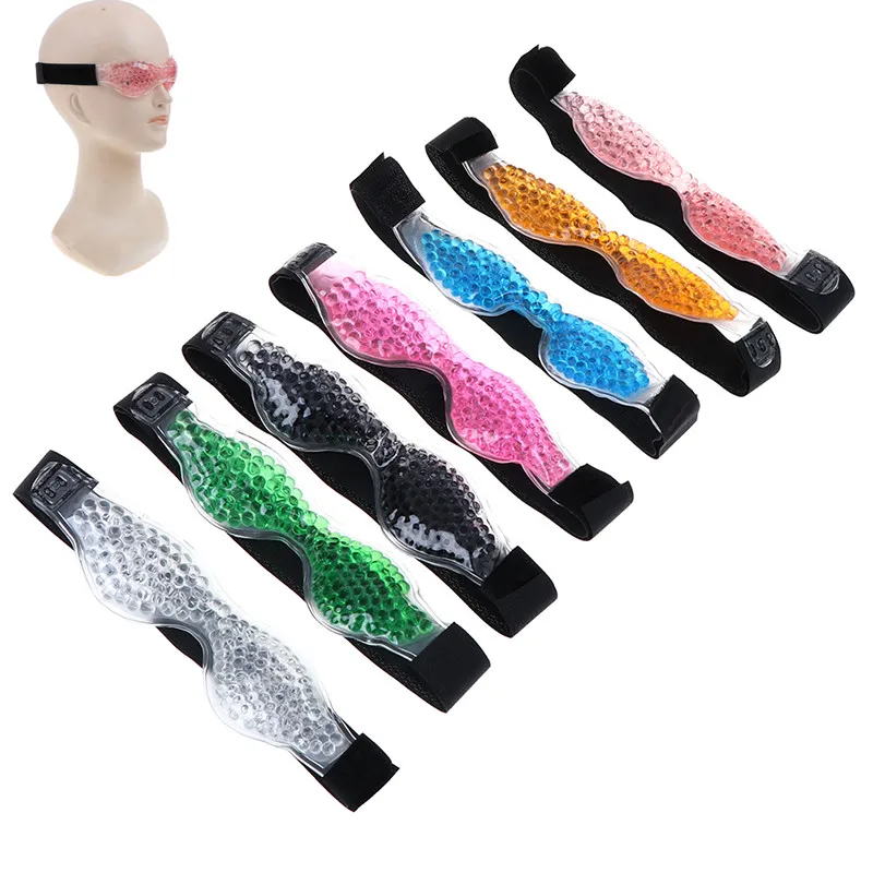 1Pc Ice Cool Gel Eye Mask Cold Pack Warm Heat Ice Sleeping Aid Tired Relief Eye Mask 7 Colors New