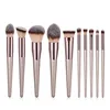 Hot Champagne Makeup Brushes Set for Women Cosmetic Foundation Powder Blush Eyeshadow Kabuki Blending Make Up Brush Beauty Tools 2