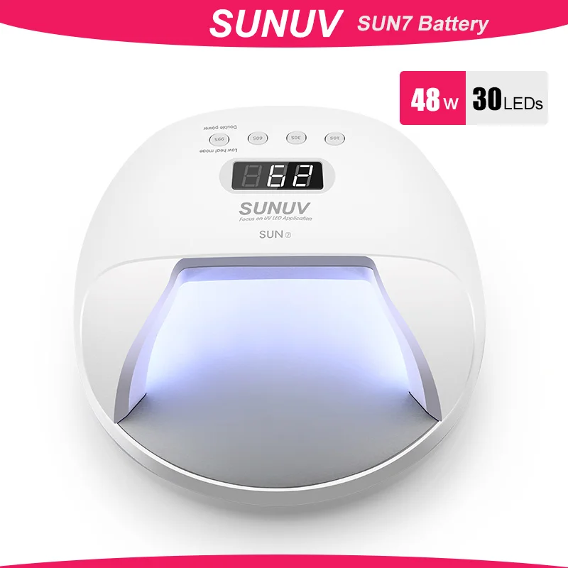 Лампа для сушки гель лака SUNUV SUN7 с 30 ю светодиодными лампочками|nail dryer|48w nail dryernail lamp