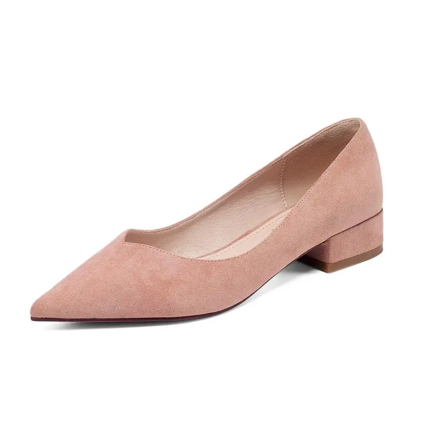 3 цвета; новые осенние женские туфли-лодочки; коллекция года; Цвет телесный, черный, розовый; кожаные туфли; офисные женские дизайнерские повседневные туфли с острым носком - Цвет: 932416-Pink