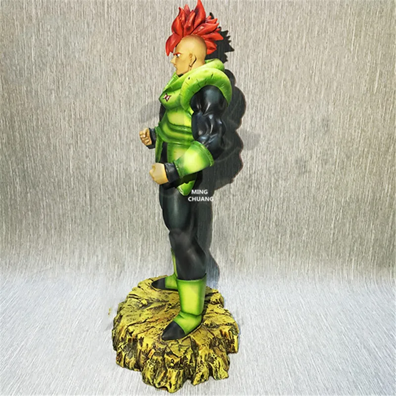 Top 13" Dragon Ball Z Statue Android Bust ANDROID #16 Full-Length Portrait Creative Art Craft GK Action Figure Toy BOX 33CM V125 3