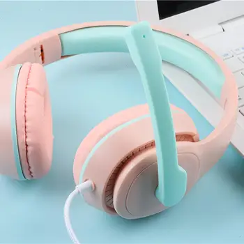 

Dual Colors Wired Gaming Headphone Adjustable Headset with Mic for PC/Phone HIFI Stereo Earphones