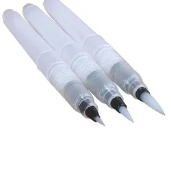 Pinceau à peinture Portable, pour aquarelle douce, pour débutants, fournitures d'art, 1/3 pièces 