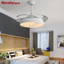 Современный складной потолочный вентилятор для столовой, светодиодный потолочный светильник для спальни, светодиодный потолочный вентилятор с пультом дистанционного управления, светодиодный светильник для ресторана
