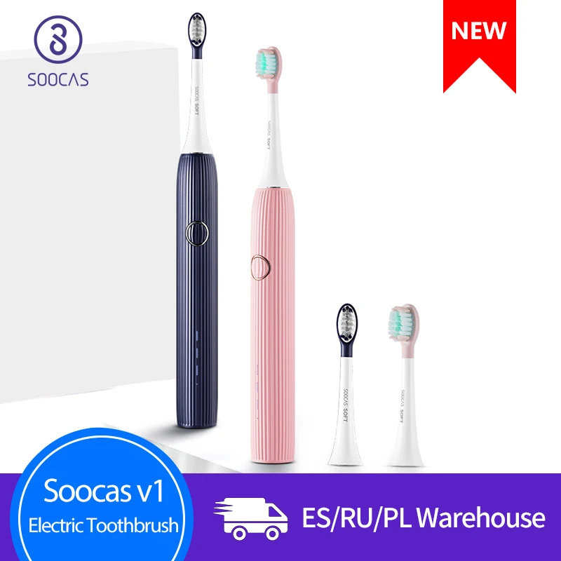 SOOCAS V1 электрическая зубная щетка sonic Ultra sonic автоматическая зубная щетка type-c перезаряжаемая Водонепроницаемая зубная щетка для взрослых Чистка зубов