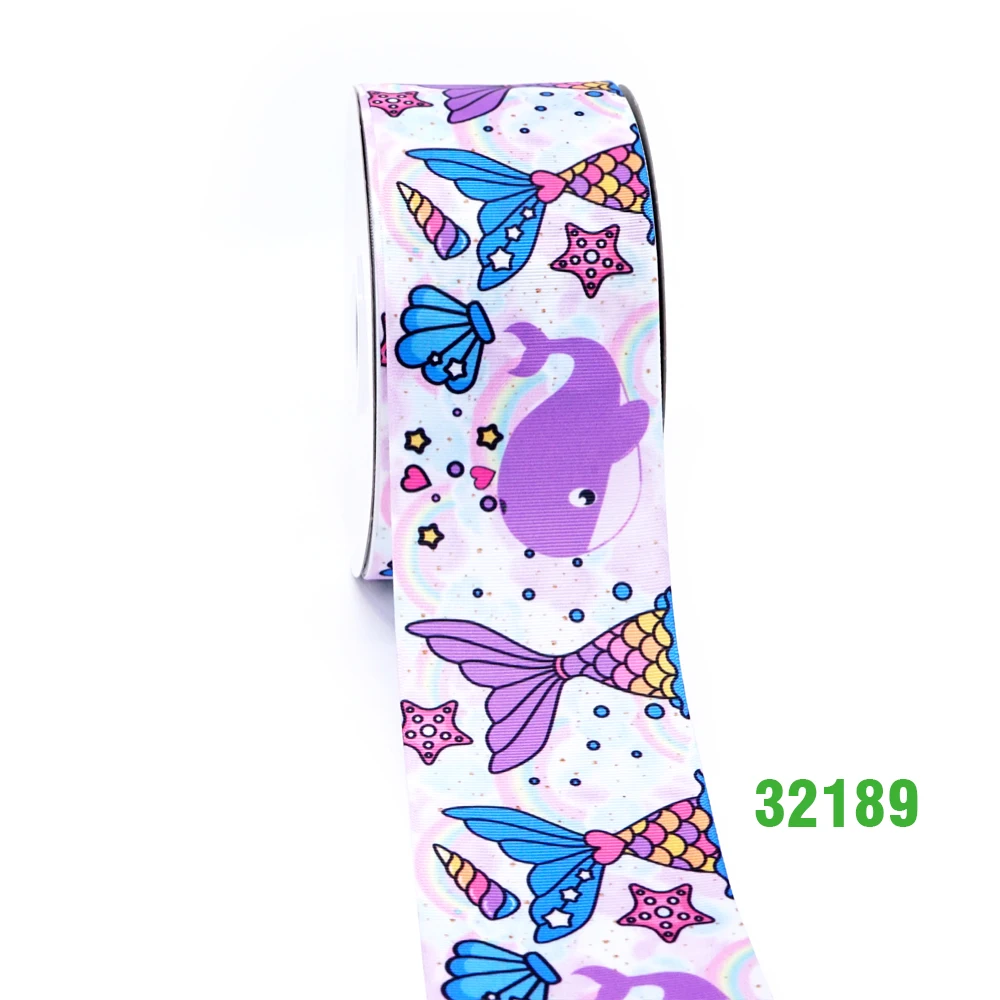 50 ярдов мультфильм напечатанный grosgrain ленты 32163 - Цвет: 32189