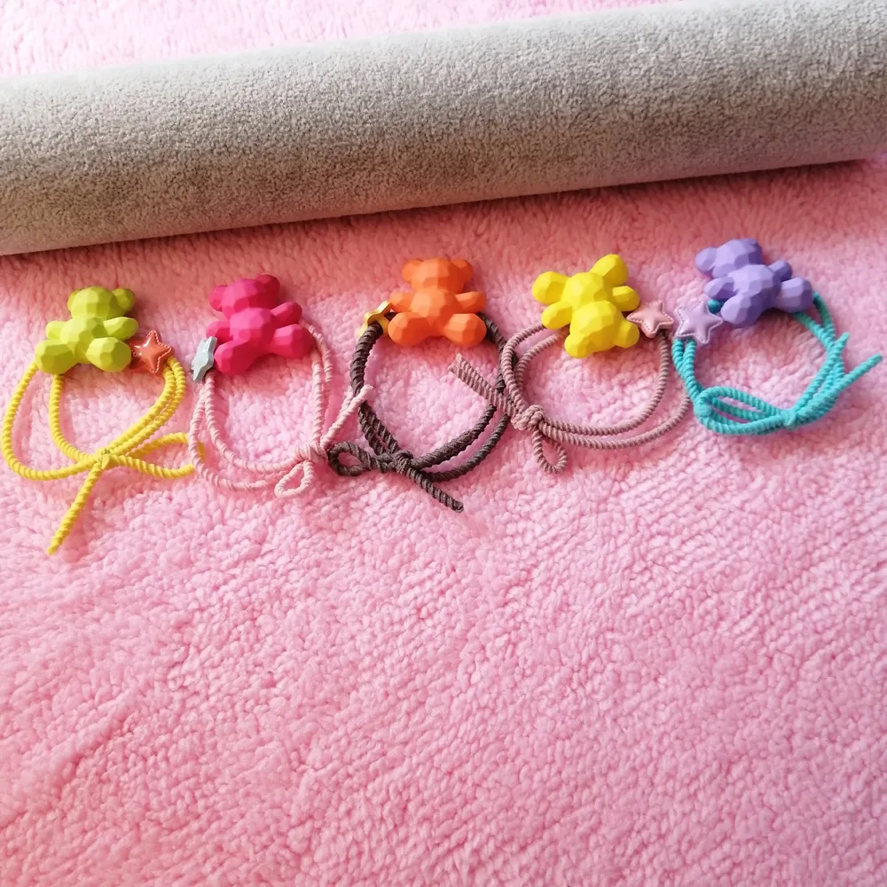 Южная Корея Фрикаделька головная повязка для девочек Детская повязка на голову цвет медведь лента для волос милый карамельный цвет тусклый лак повязка для волос Ac