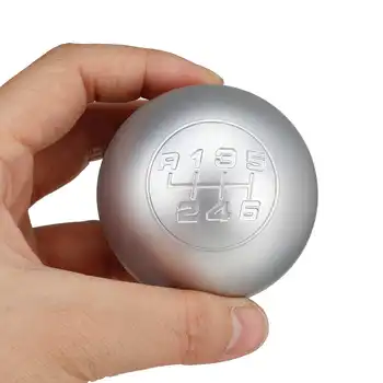 

6 Speed Manual Gear Shift Knob Shifter Lever Handball Chrome Matte Silver For Alfa Romeo Giulietta 2010-on