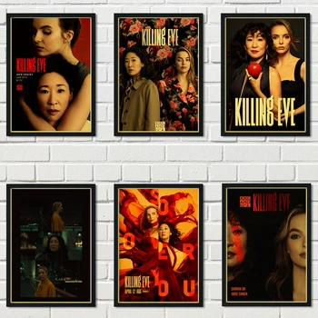 

Thriller crime drama Killing Eve retro style kraft paper poster bar cafe art deco wall sticker home wall art decoration A102