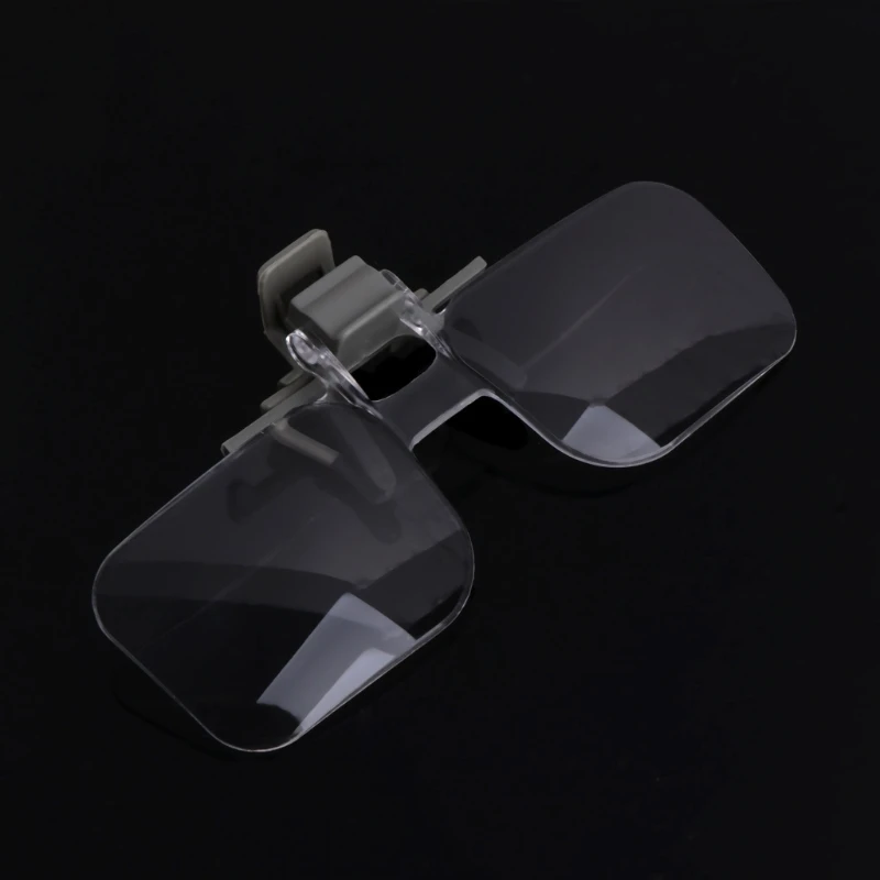 2X Glasses Style Magnifier Magnifying Glass with Clip for Reading