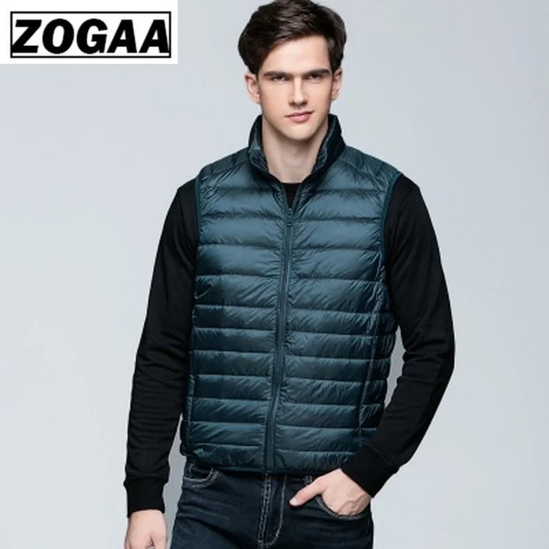 

ZOGAA 2019 NEW Winter Men Duck Down Vest Male Duck Down Ultra Light Duck Down Vest Loose Waistcoat Vest Sleeveless Jacket XS-3XL