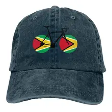 Мужская или женская Регулируемая джинсовая бейсбольная кепка, велосипедная флаг Гайаны, Кепка водителя грузовика