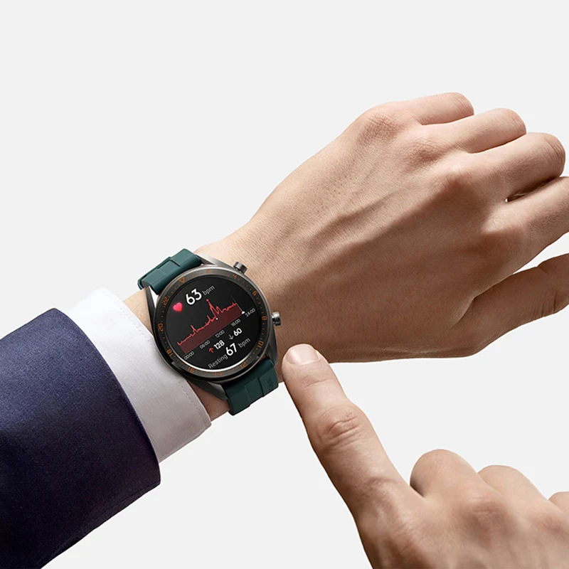  Original Huawei Watch GT Smart Watch GPS 14 Days Battery Life 5 ATM Waterproof Phone Call Heart Rat - 4000151323206