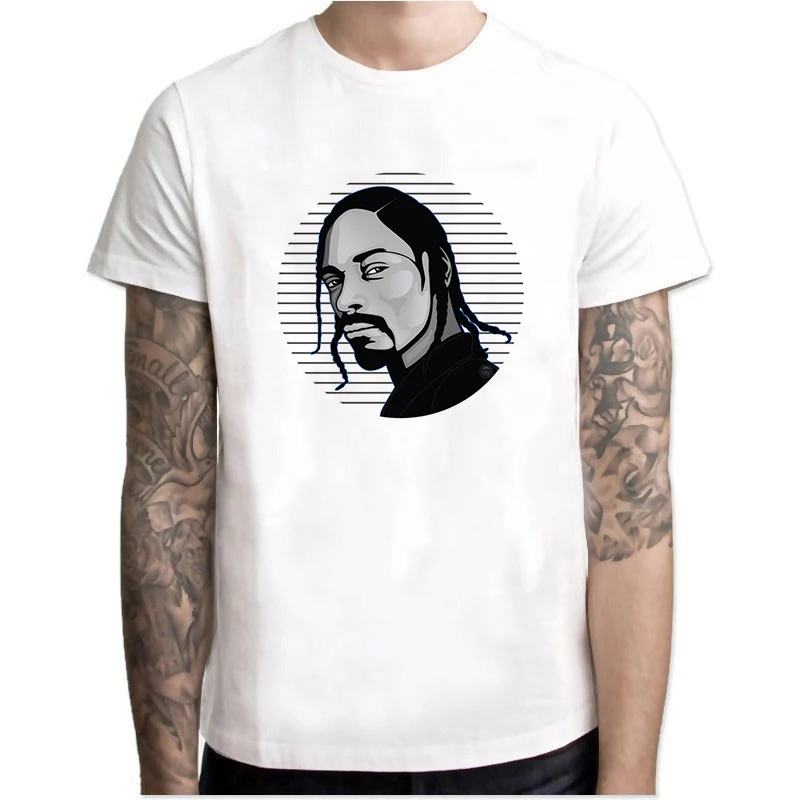 Летняя одежда Snoop Dogg Rap футболка хип хоп винтажный хипстер Camiseta хлопок короткий