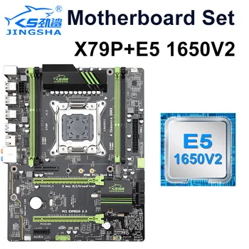 

JINGSHA X79P LGA 2011 motherboard set with CPU Xeon E5 1650 V2 support DDR3 ECC REG memory ATX USB3.0 SATA3 PCI-E NVME M.2 SSD