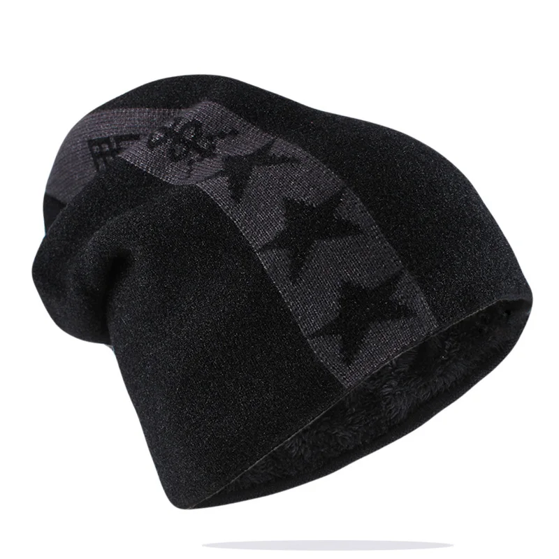 Новинка, Skullies Beanies, вязаная шапка, Зимние головные уборы для мужчин и женщин, шапочки, теплые мужские шапки, модные шапки со звездами