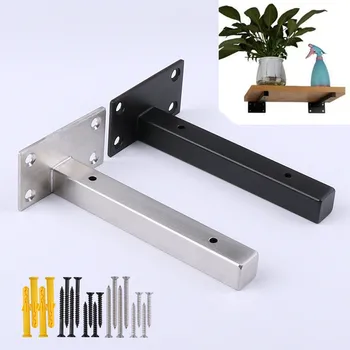 

2pc 10-35cm steel bracket wall mounted convertible shelf and table T type Heavy support carrier rod metal furniture fittings