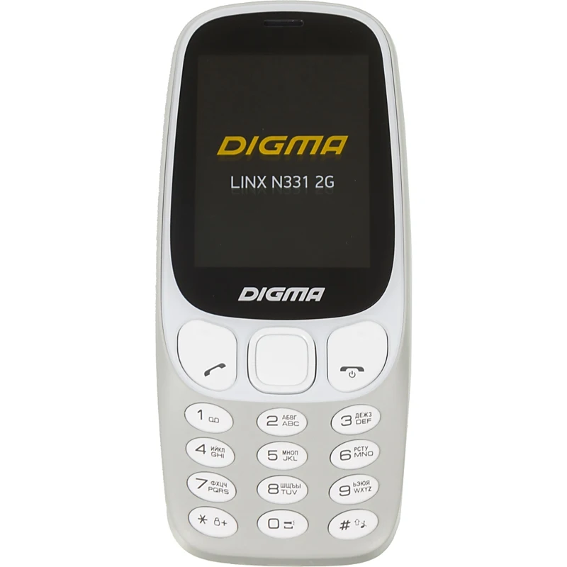 Мобильный телефон Digma Linx N331 2G 32Mb серый 2Sim 2.44" TFT 240x320 0.08Mpix