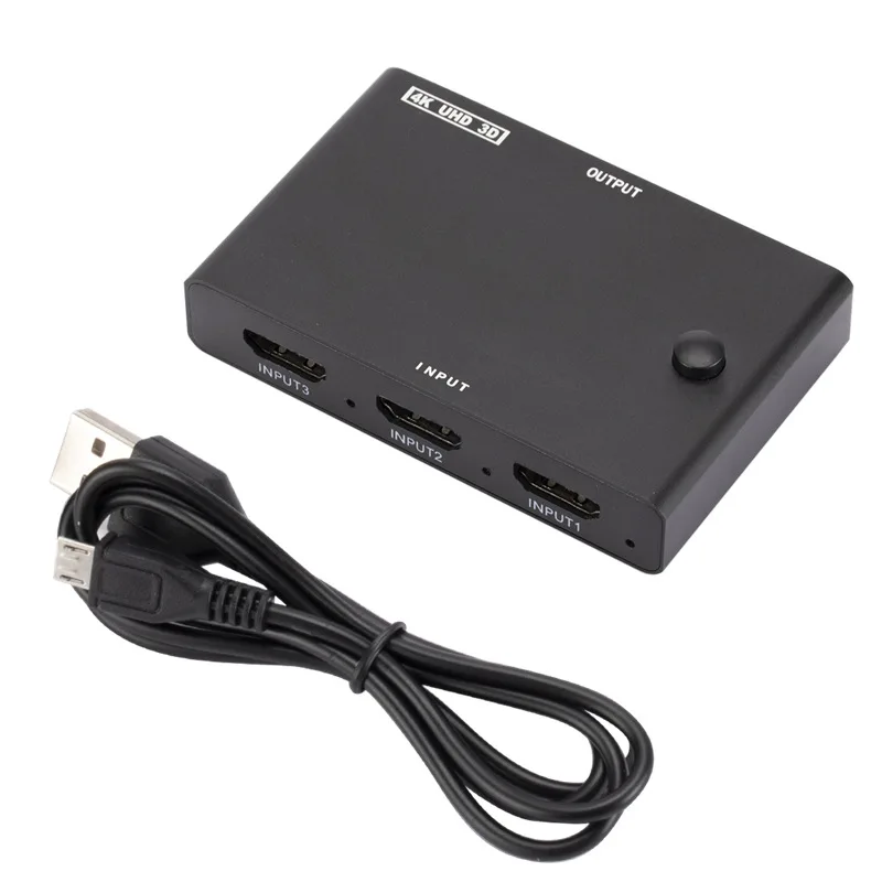 4KX2K 3x1 HDMI Cable Splitter HD Video Switcher Adapter 3 Input 1 Output Port Hub for Xbox PS4 DVD HDTV PC Laptop TV AT | Электроника