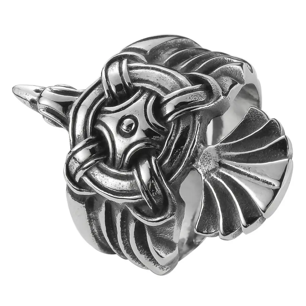 

Ювелирное изделие из нержавеющей стали 316L, ПЕРФОРИРОВАННОЕ кольцо в стиле панк с летающими птицами и узлом