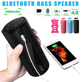 

LEORY Multifunction USB Portable Wireless bluetooth 4.0 Card Speaker With Microphone Phone Power Charge Built-in 4000mAh Battery
