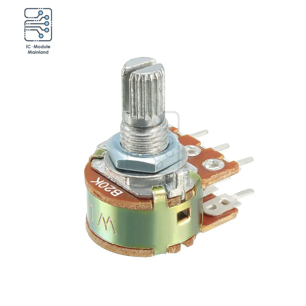 Potentiometer WH148 1K 5K 10K 50K 100K 500K 1M Ohm 15mm 3Pin Linear Taper Rotary Potentiometer Resistor Arduino 5Pcs/lot Multiturn Potentiometer Linear Potentiometer Rotary Potentiometer Potentiometer Kit Adjustable Resistor Electronic Components