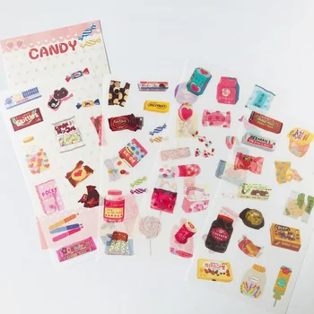 

4 Sheets /Pack House of Candy Decorative Stickers DIY Diary Album Party Decor