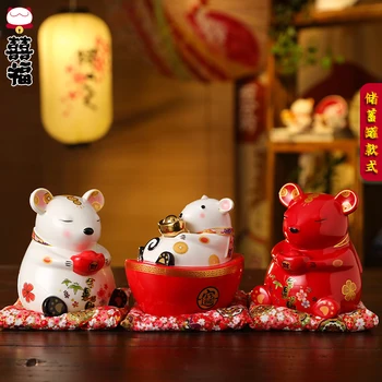 

Cute Ceramic Mouse Piggy Bank Birthday Children Piggy Bank Creative Boys Girls Objet Decoration Maison Home Decorations KK60CX