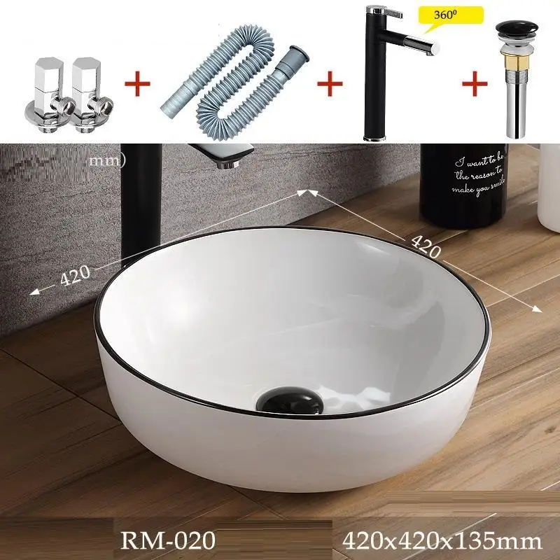 MODEL S Lavatorio Evier сосуд Bacia Lavagem Mano Pia Banheiro Umywalka Salle De Bain Lavandino Bagno туалетный столик Lavabo раковина для ванной комнаты - Цвет: MODEL S