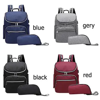 

Fashion Mummy Backpacks Nappy Bags Zipper Large Capacity Solid Travel Handbags Maternity Diaper Bags Baby Care Organizer Bag