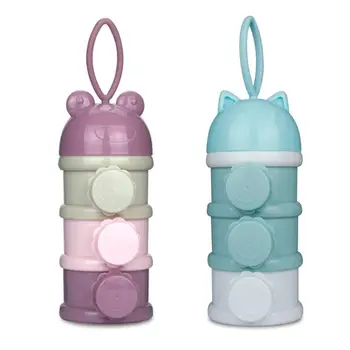 

Independent Single-layer Design Creative Cartoon Baby Three-layer Milk Powder Box Portable Side Open Milk Powder Snack Box