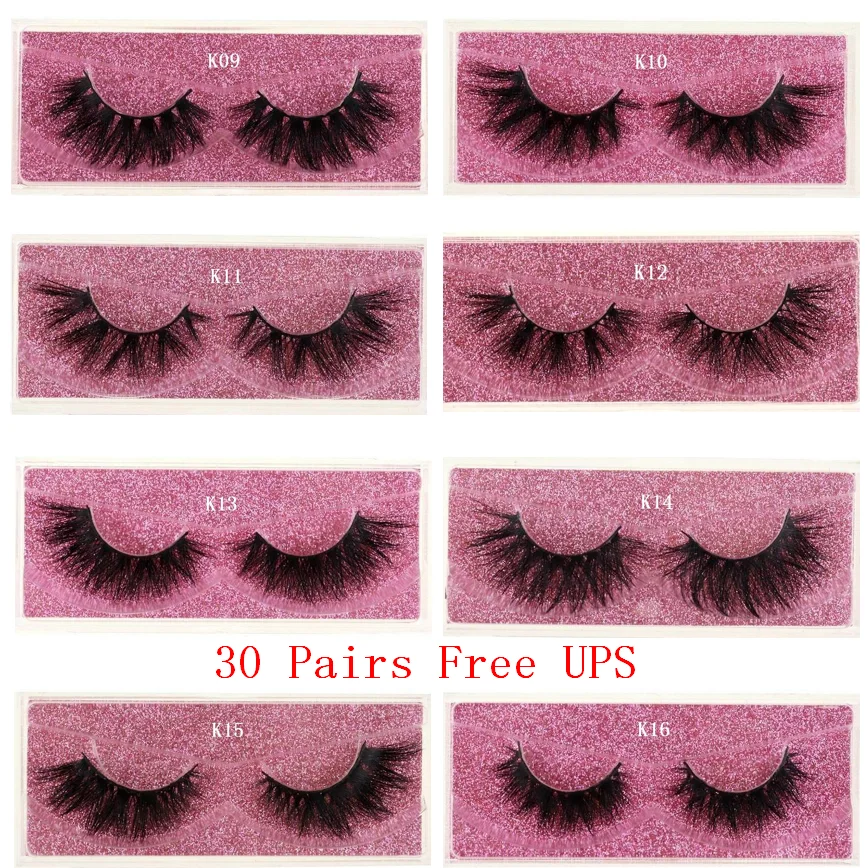 30 Pairs UPS Mink Eyelashes 3D Mink 100% Cruel Eyelashes Handmade Natural Reusable Small Eyelashes False Eyelash K01-K22 E1-E21 30 Pairs UPS Mink Eyelashes 3D Mink 100% Cruel Eyelashes Handmade Natural Reusable Small Eyelashes False Eyelash K01-K22 E1-E21
