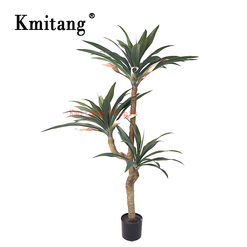 

150cm Large Artificial Plants Potted Fake Palm Tree Plastic Dracaena Leaf Floor Tropical Tree For Home Office Shop Wedding Decor