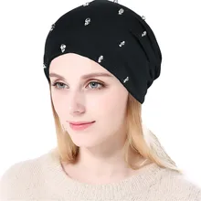 4 цвета женские тюрбан Индия Shantou Твердые стрейч шляпа переплетенные волосы потеря головной платок, шарф череп кости бархатные шапочки