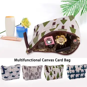 

Portable Cosmetic Bag Canvas Toiletry Bag Multifunctional Large Capacity Makeup Organizer for Travel